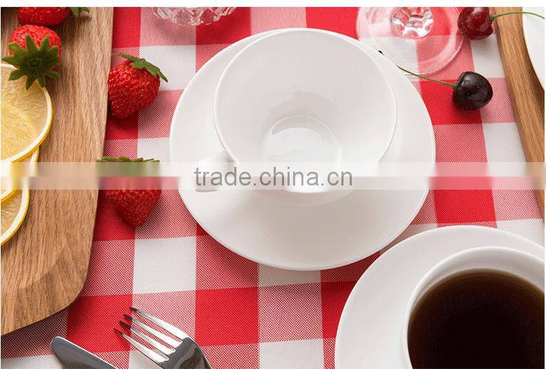 Haonai high quality hot sale bone china colored cup and saucer