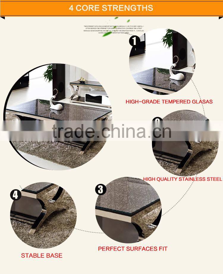 C365 Living Room Furniture Modern Glass Coffee Table Marble Coffee Table Mirrored Coffee Table