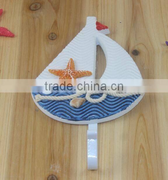 CY081 Mediterranean Style Anchors Fish Slipper Boat Shaped Wall Hooks Living Room Hanging Decoration Nautical Decor