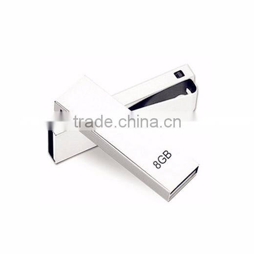 High Quality stainless steel metal clip USB flash drive, mini book clip USB stick
