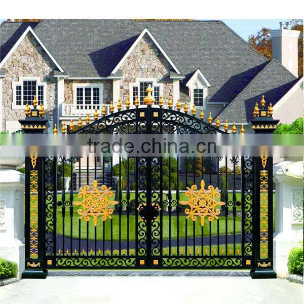 Garden Decoration Color Painted Metal Cast Aluminum Garden Gate