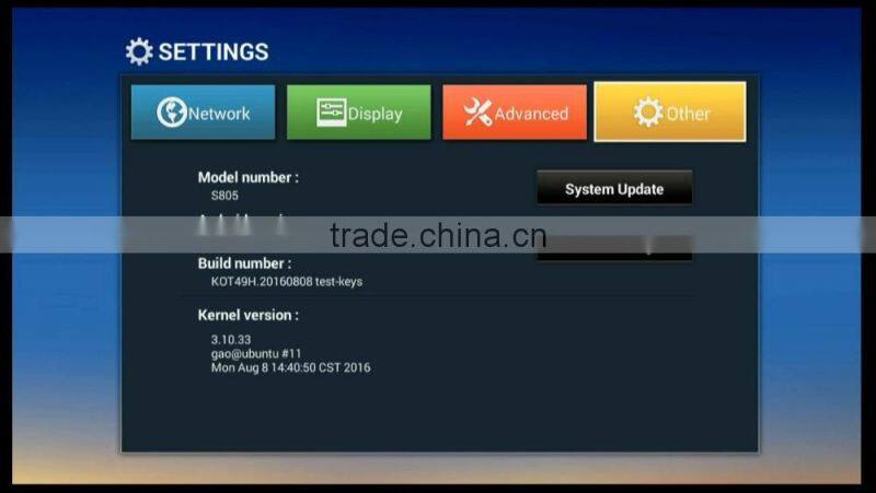 Freesat Amlogic S805 Quad core android 4.4.2 tv box support bluetooth 4.0,, 1G+8G, Amlogic android TV box