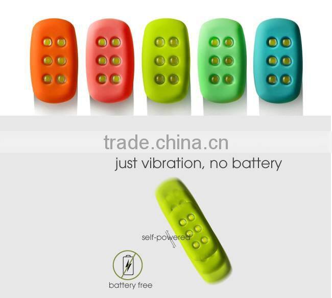 Battery free self-powered safety light for night runner outdoor light