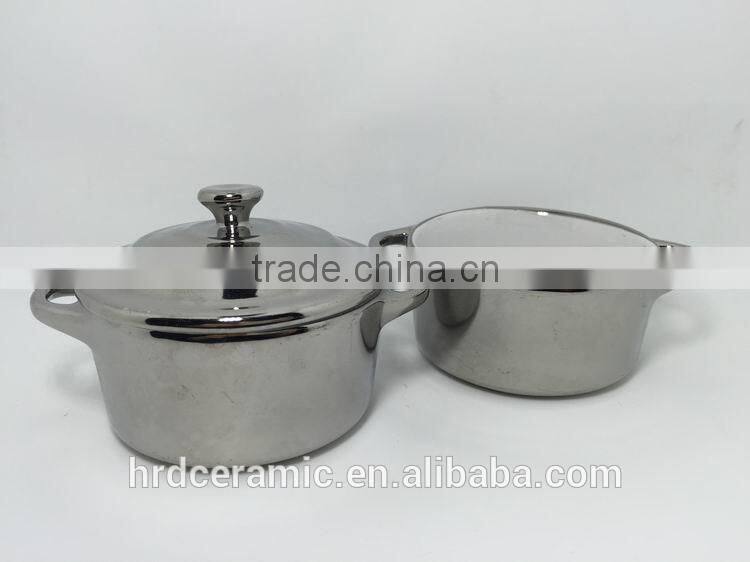 Stocked Stainless Steel Double Handle electric hot soup pot