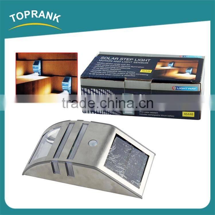 High quality 3m motion and light sensor solar step light