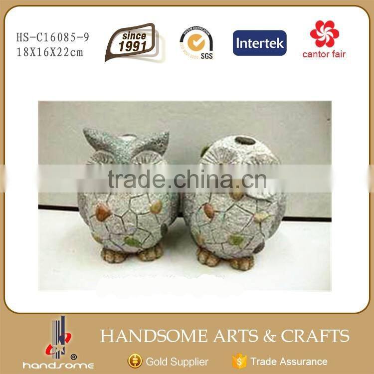 9 Inch Outdoor Resin Home and Garden Ornament Owl Figurines Lively Animal Statue
