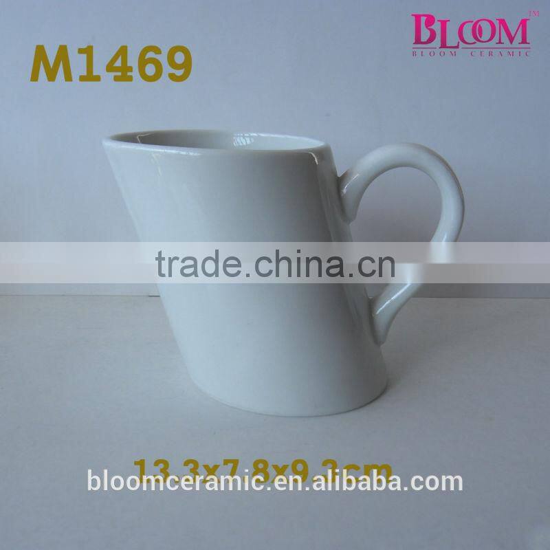Heart shape blank wholesale ceramic mugs