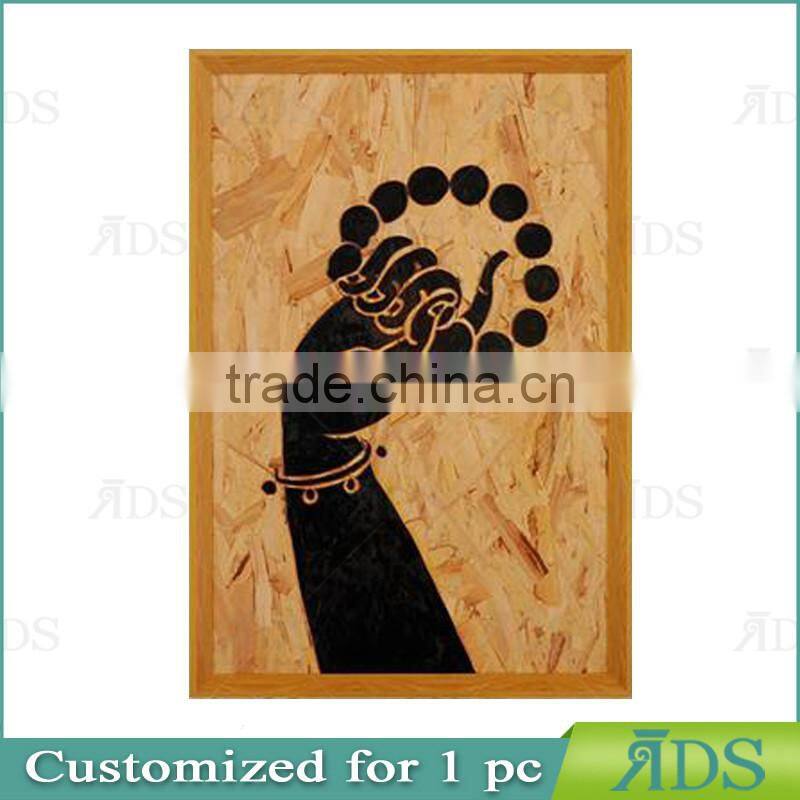 Framed Handmade veneer buddha decorative wall art