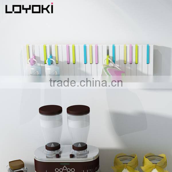 ECO CIRCLE wall hooks cute design piano shape wall shelf home wall decor