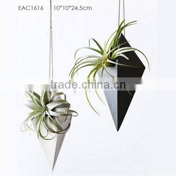 Home decorative custom hanging concrete plant pot cement flower pot