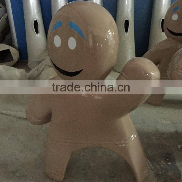 Fiberglass cookie man sculpture