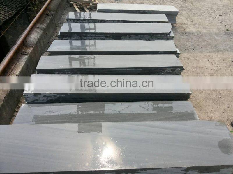 Black Sandstone Tiles Dark Grey Sandstone Slab For Sale