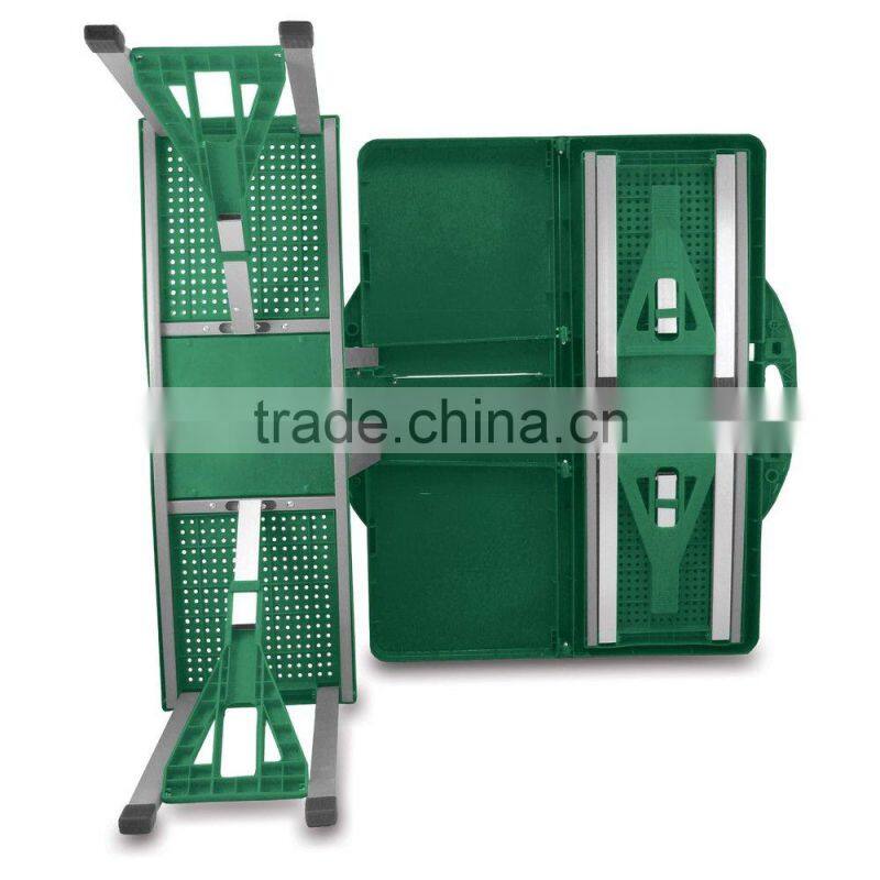 Folding Picnic plasticTable and 4 seats/chairs/bench with Umbrella