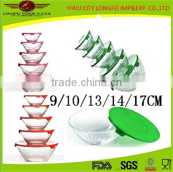 Tableware Heat-resistant Glass Preservation Bowls With Llids