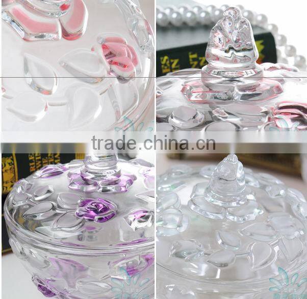 2014 New Products Crystal Sugar Bowl With Lid