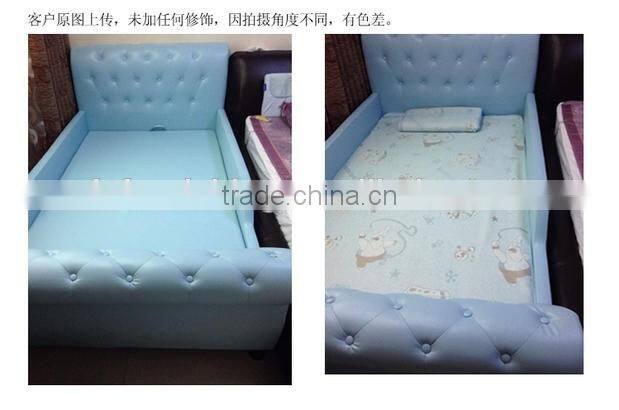 MMD02 sweet pink & blue kids single bed with guardrail 2016 alibaba new classic children kids baby furniture