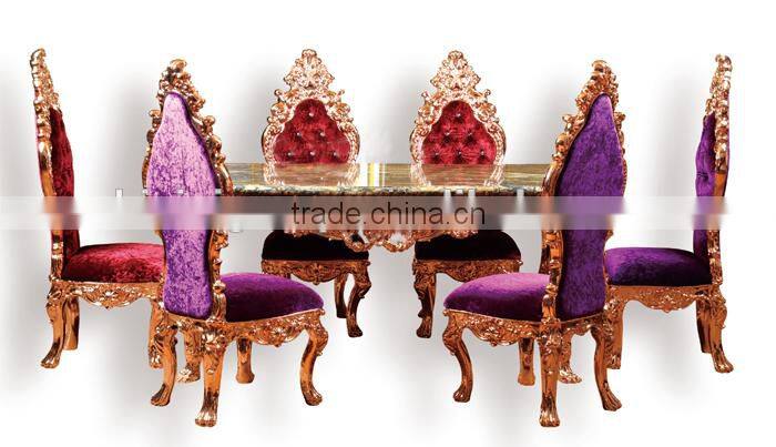 five star Lexury dinning room copper furniture for home hotel