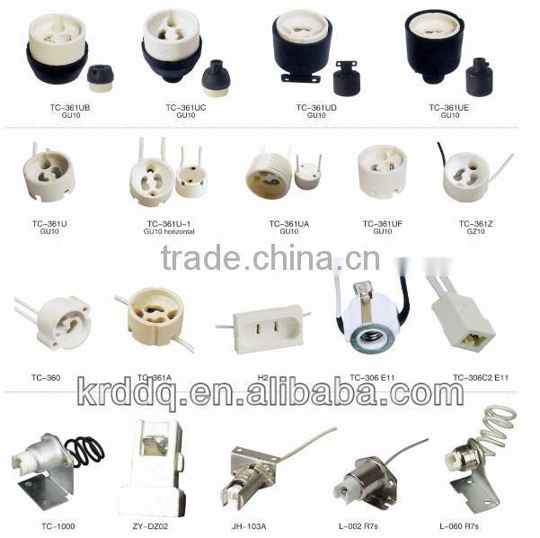 halogen porcelain GU10 lampholder for led bulb