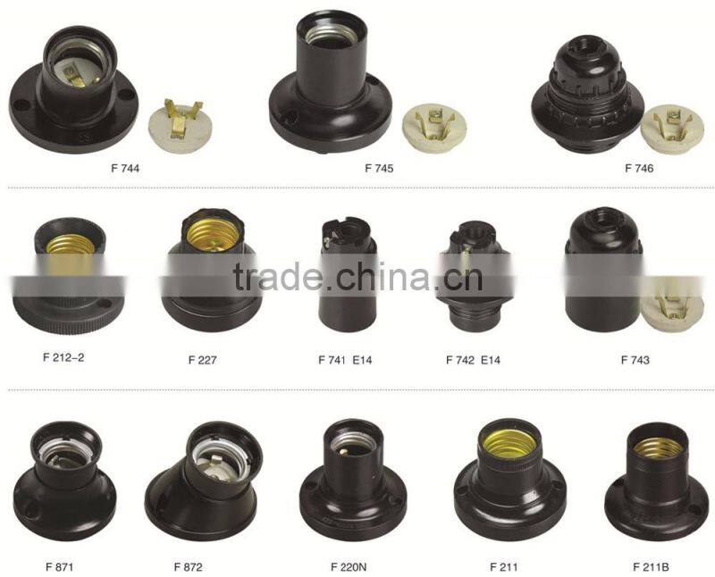plastic screw electric light holder/lampholder with chain E26 E27