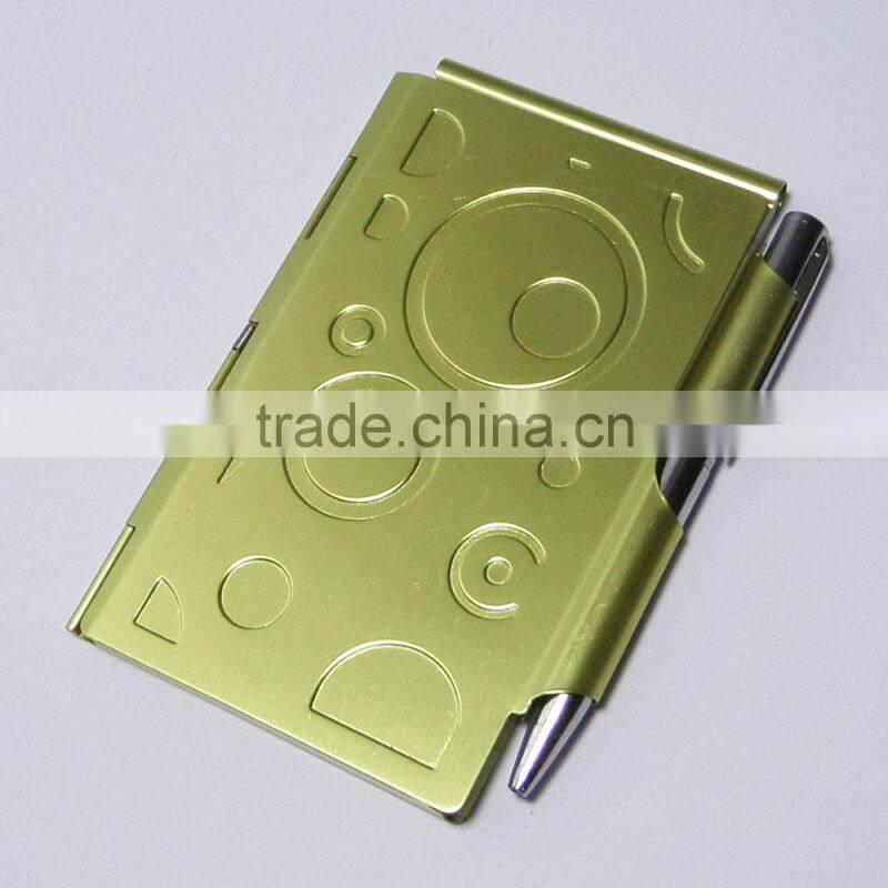 Hot selling new design metal memo holder with pen