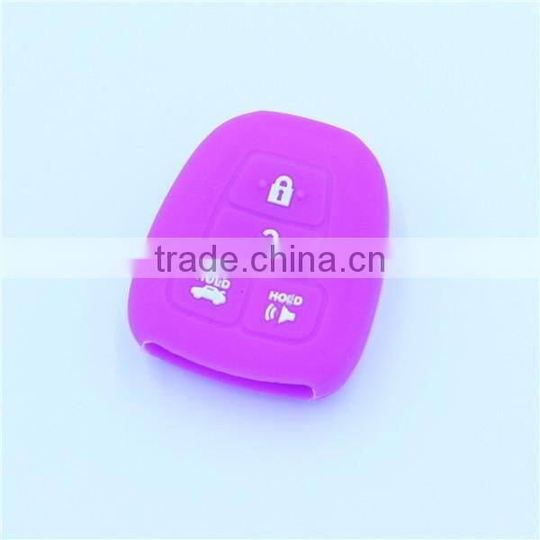 high quality 4 buttons silicone rubber car key shells for toyota