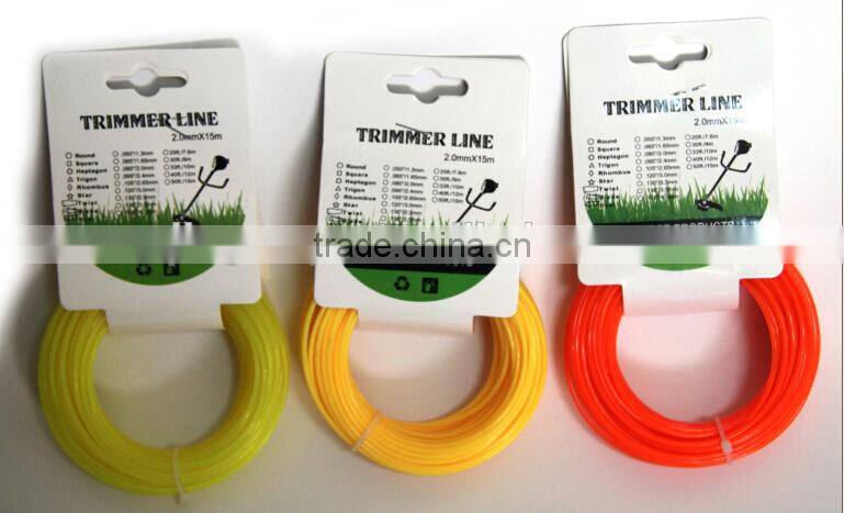 specialty produce brush cutter nylon trimmer line/ Factory direct sales/2.0X15metre