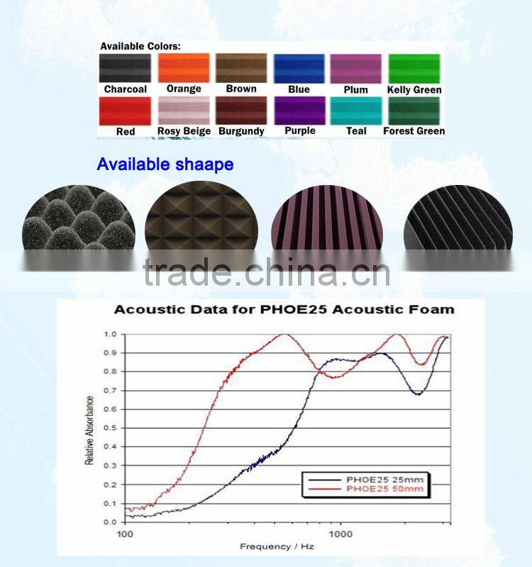 high quality acoustic foam soundproof wall covering