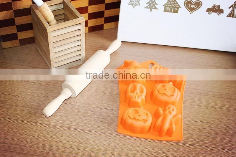 Foog-grade Halloween Pumpkin Silicone Baking Mold Cake Pan Cookies Pan Pudding Mold Jelly Mold Chocolate Mold