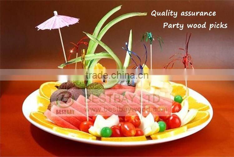 Chistmas party cocktail decoration heart-shaped bamboo skewers,bamboo skewers wholesale