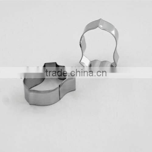 100% Food grade sheild shape metal cookie cutters FDA standard stainless steel biscuit cutter