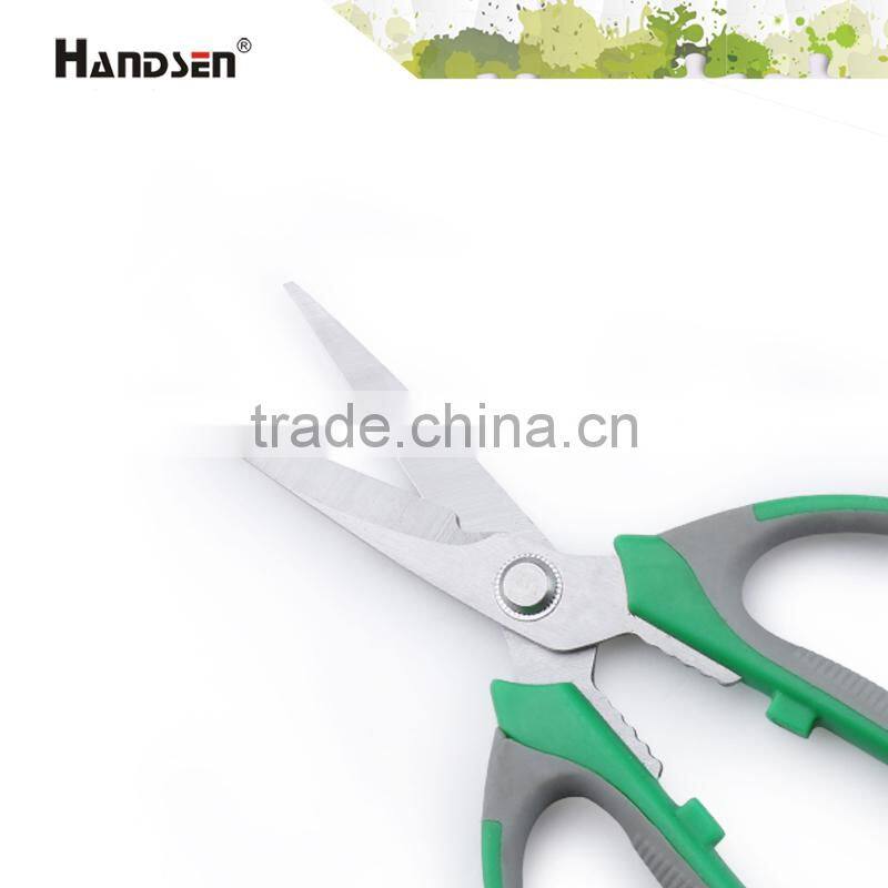 Small 5-3/4" TPR soft grip handle seafood scissors crab scissors