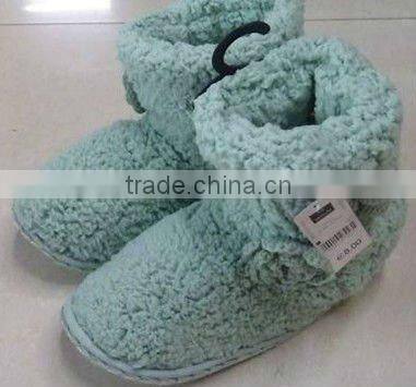 Stock cream borg slipper for child