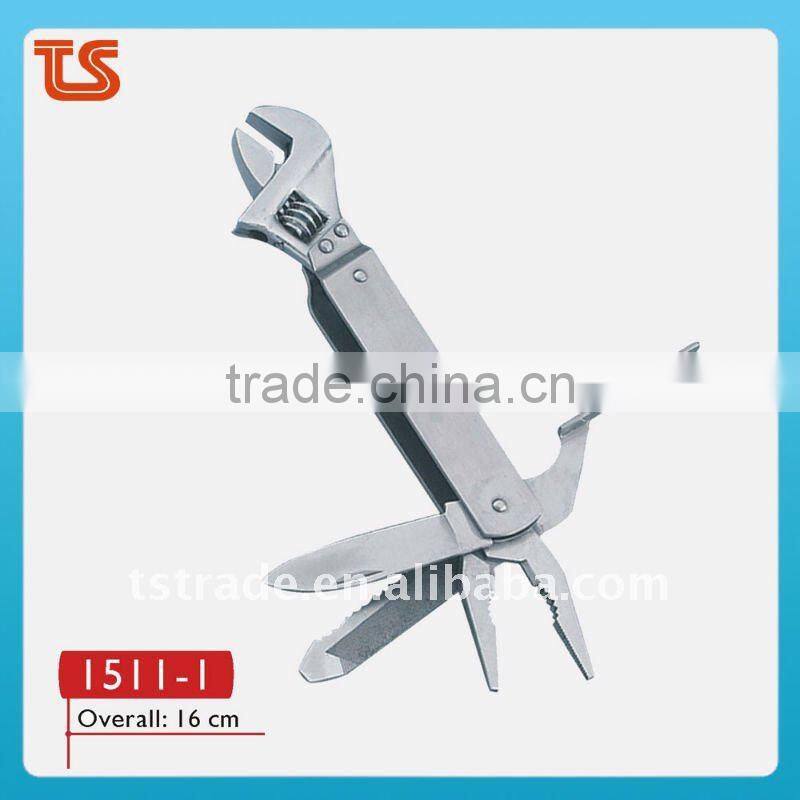 2014 new Stainless steel multi function pocket wrench tools 15-3B.