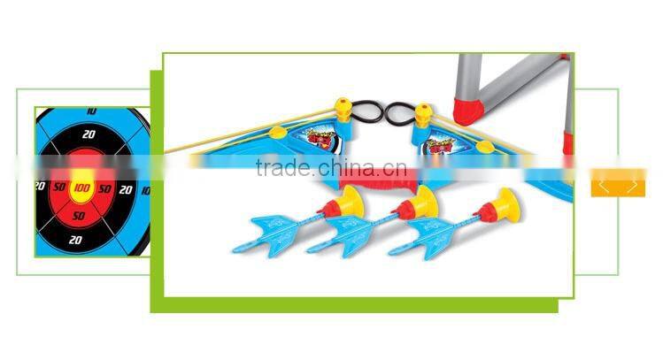 Good quality kids sport toys plastic small bow and arrow target shooting toy