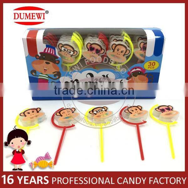 New Item Fruit Monkey Pressed Candy Tablet Candy with Toy