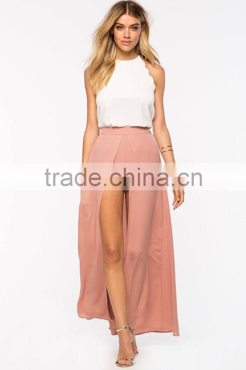 Long floor length fancy maxi skirt top designs women long skirts