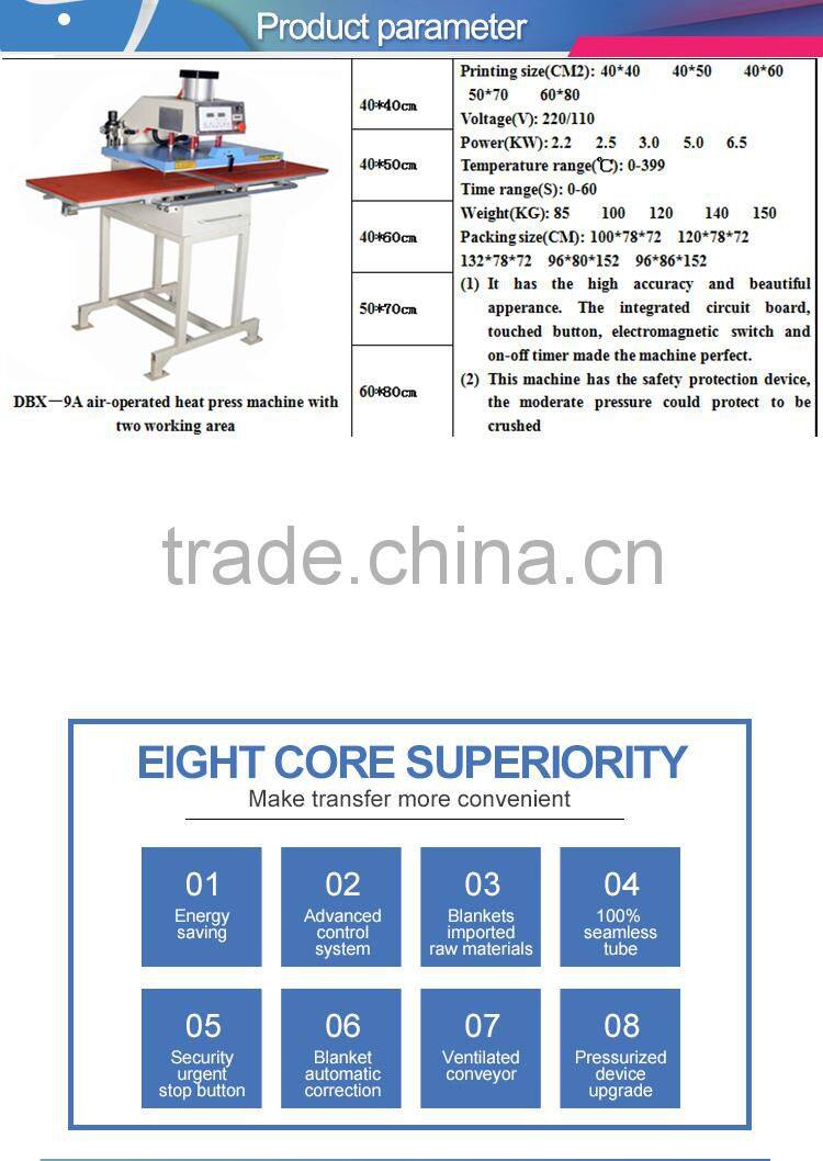Guangzhou fctory supply cheap dual heat press machine for sale