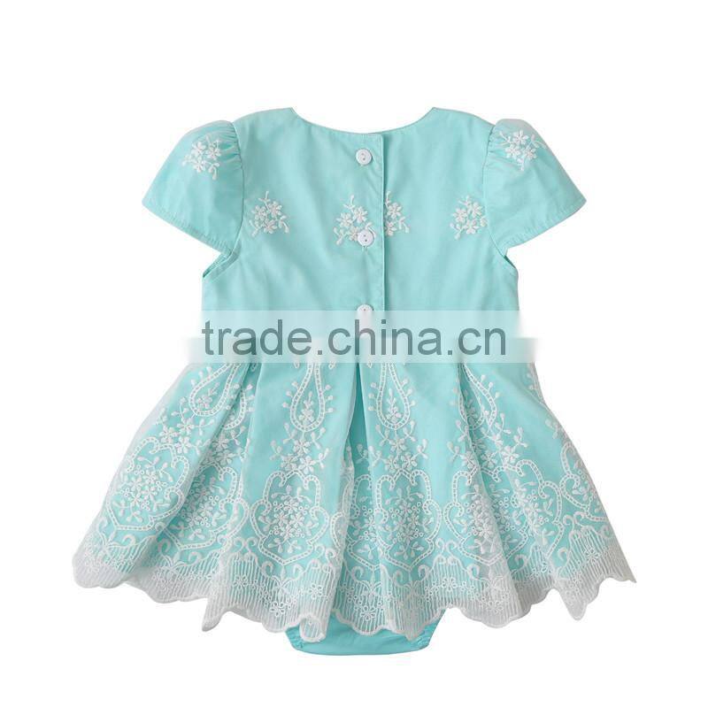 New style baby flower dresses girl baby romper with skirts