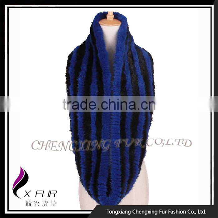 CX-S-170C 2017 Winter Fashion Accessories Knitted Snood Scarf Mink Fur Scarf