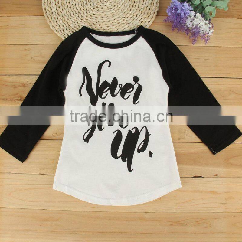 Latest Promotional Logo baby clothes Cheap Hot sale fashion wholesale kids boutique stripe long sleeve100%cotton t-shirt