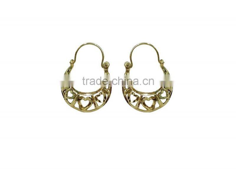 Elegant Brass Gold Plated Hoop Earring
