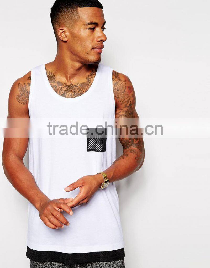 pocket tank top men,long mens tank top shirt