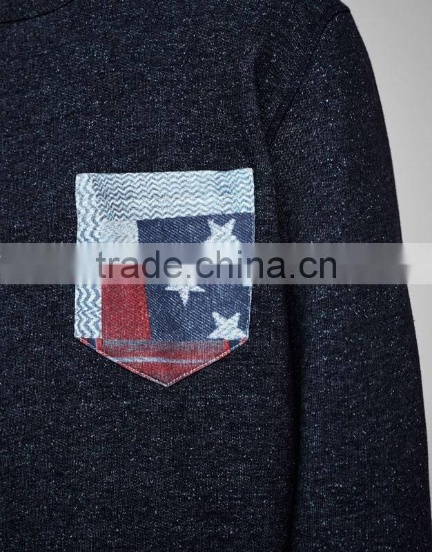 Hip hop fashion design 100% cotton wholesale custom crew neck sweatshirt