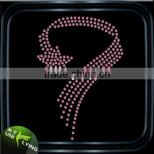 Fashion Two Smile Stars Heat Hot Fix Rhinestone Transfer Motif