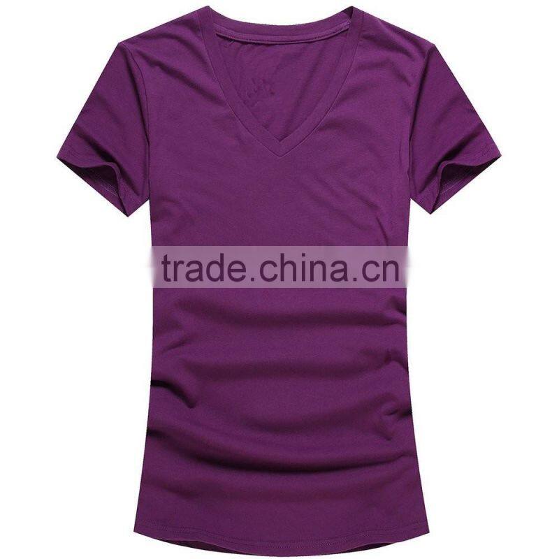 Plain no brand v-neck t-shirt for women