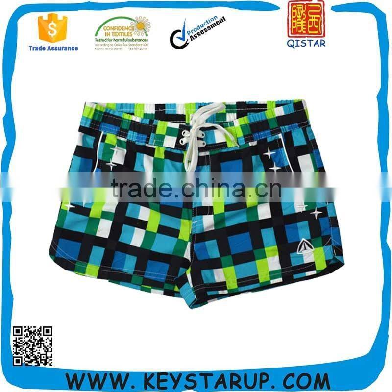 Fashion Side Pockets Denim Printed Board Shorts Denim Dye Shorts