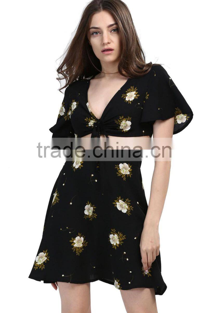 Wholesale Very Hot Women Pretty Multi Color Floral Printed Maxi Dress For Wholesale 2017