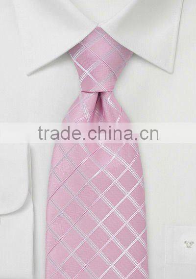 check pattern poly necktie