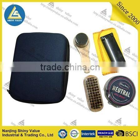 high quality OEM shoe polish set in polyester bag