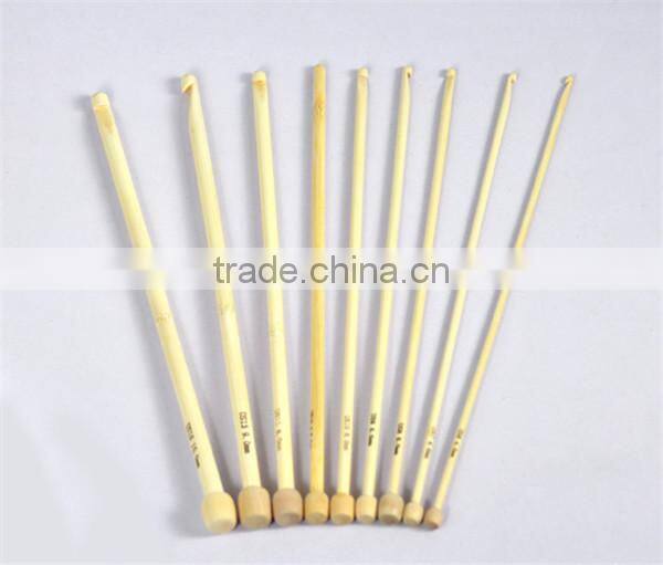 High Quality 9 Sizes Bamboo Afghan Tunisian Sewing Crochet Hooks Needles